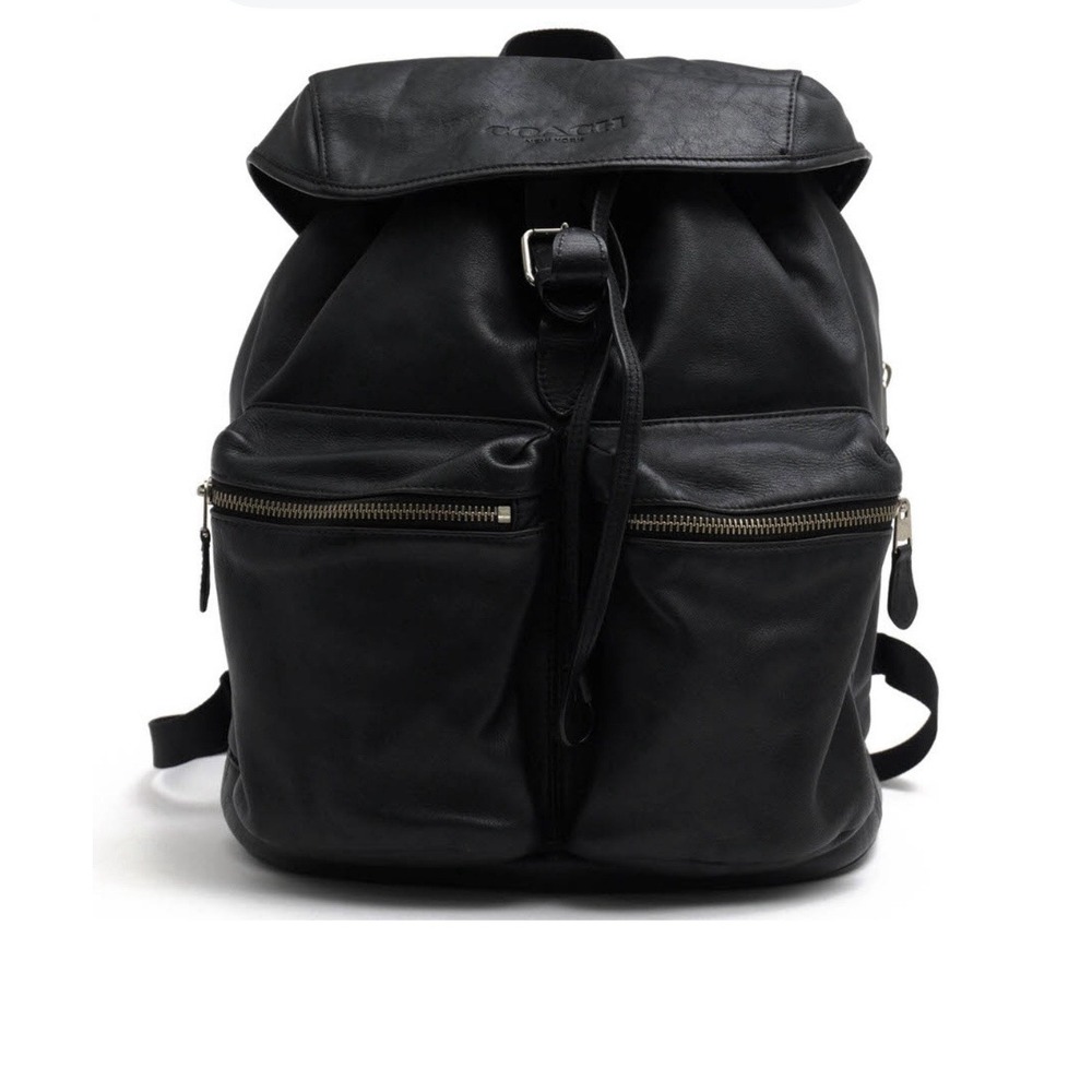 Coach Black Men's Leather Rucksack Backpack